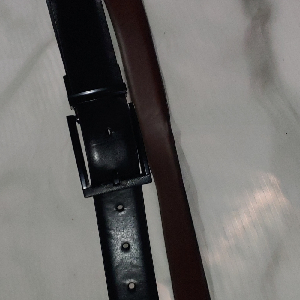 Guess black imitation leather belt